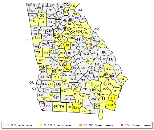 The range of Juniperus virginiana